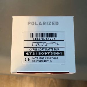 Spy Cyrus soft matte black with happy grey green polarized